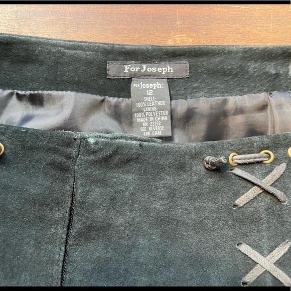 For Joseph suede black skirt with extra design with leather, studs size 12 - Picture 15 of 15